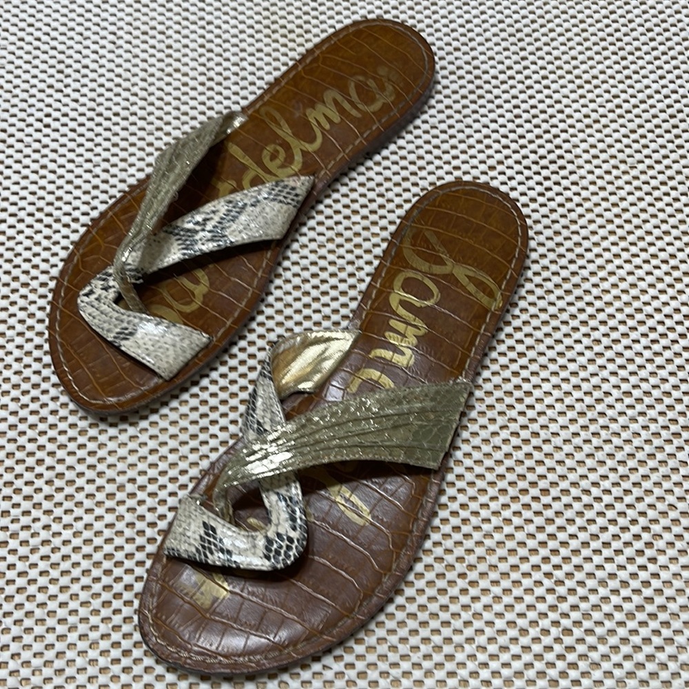 Steve Madden Gwen Gold Snake Skin Sandals - Sz 9M